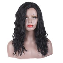 Cross border African black wig, brazillian hair, with long curly bangs and high temperature silk synthetic fiber hot style