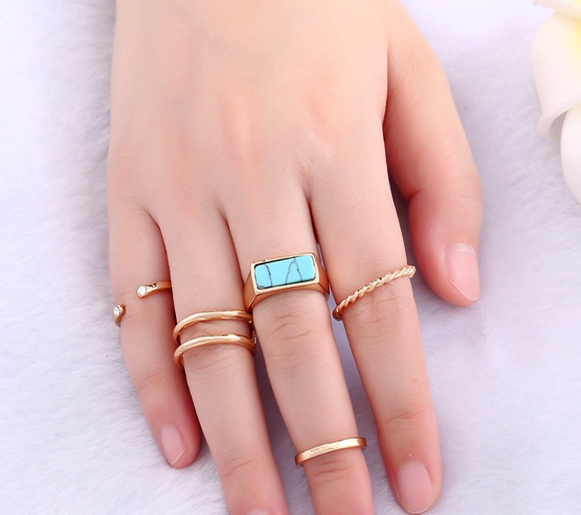 European and American fashion joker ring 5 pieces set thumbnail