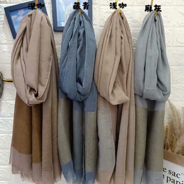New Yarn-Dyed Double-Layer Mohair Scarf, Korean Version Of All Autumn And Winter Warm details Picture