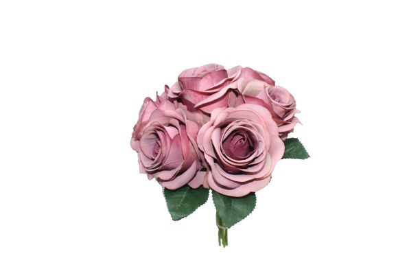 Manufacturers direct European and American 7 - head round rose hand flower bridal hand flower Specification drawing