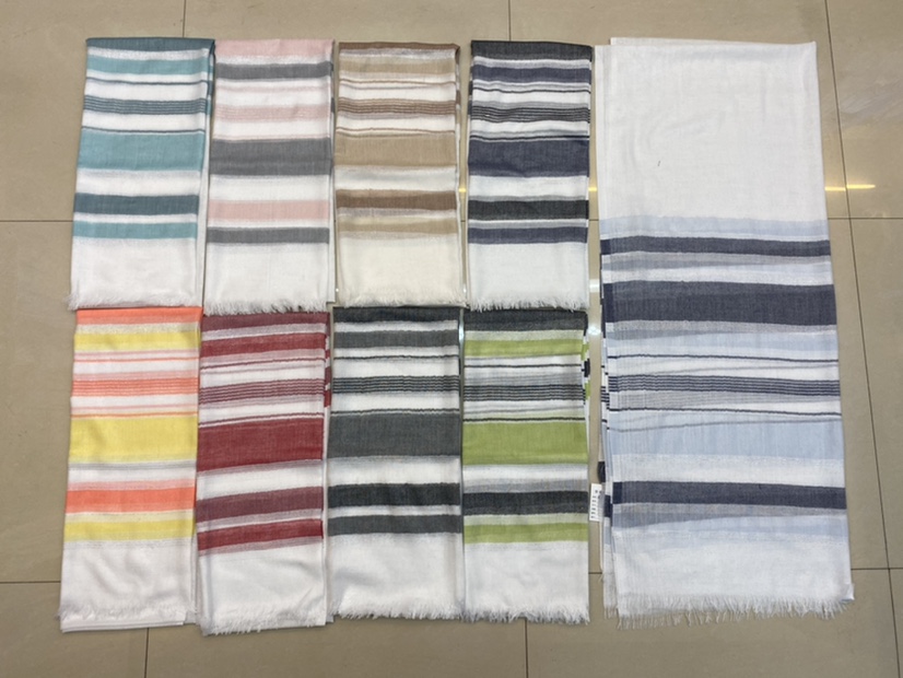 The New Trend Goes With Everything. Silver Scarf Stripes