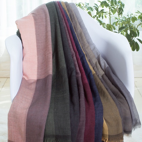 Autumn And Winter New Warm Scarf, Comfortable Patchwork Color Gauze Scarf