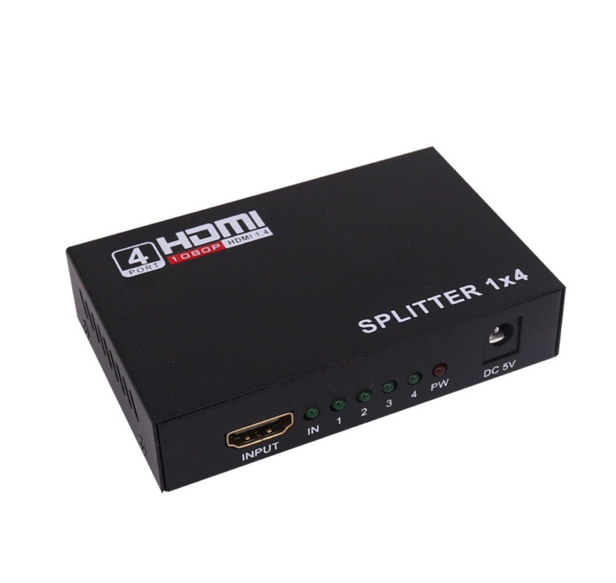 跨境专供 hdmi一分四视频分配器 hdmi分配器一进四出hdmi1x4 1分4