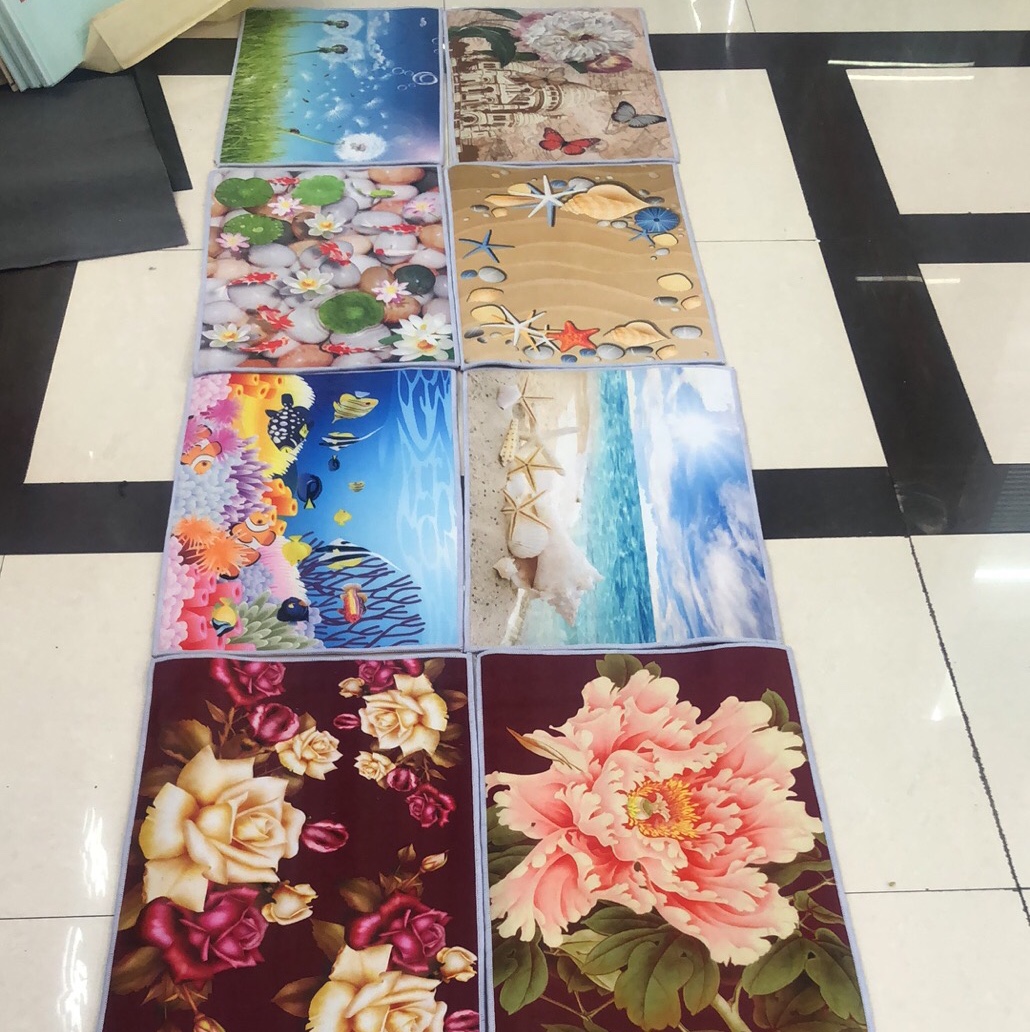 2023 New factory direct sales 40*60 no anti cloth HD printed floor mat details Picture