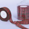DIY bow jewelry ribbon 8 points Scotland plaid wholesale red and green textile polyester belt thumbnail