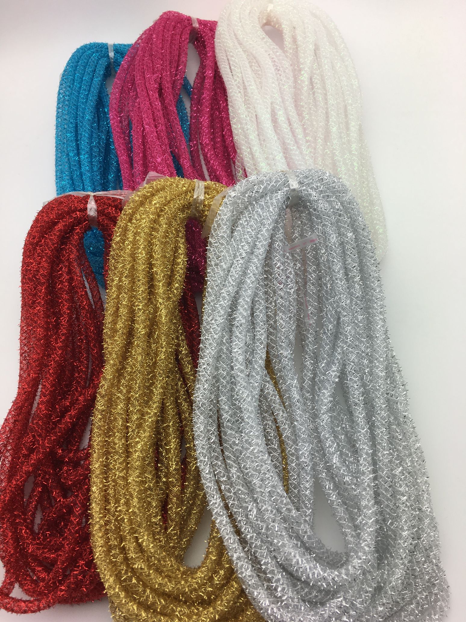 Manufacturers Direct Sales Of Color Elastic Elastic Network Management Christmas Festival Wedding Fashion Diy Decorative Materials 0.8Cm details Picture