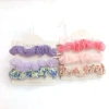 A set of 3 pieces of fabric clips for a hair tie with a fresh and delicate floral pattern Application Scenario