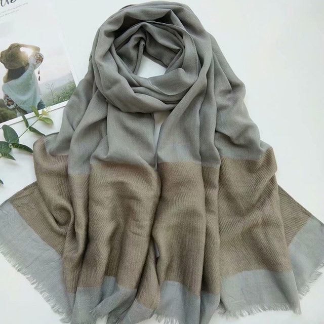 New Yarn-Dyed Double-Layer Mohair Scarf, Korean Version Of All Autumn And Winter Warm Application Scenario