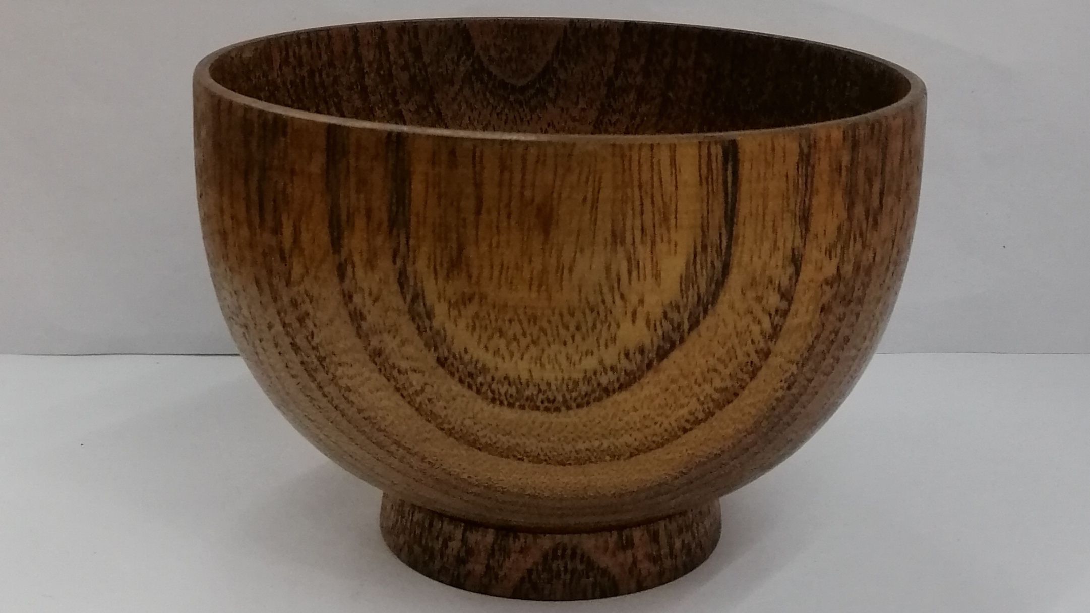 Wooden thickened bowl dark curry color household environmental bowl rice bowl foreign trade