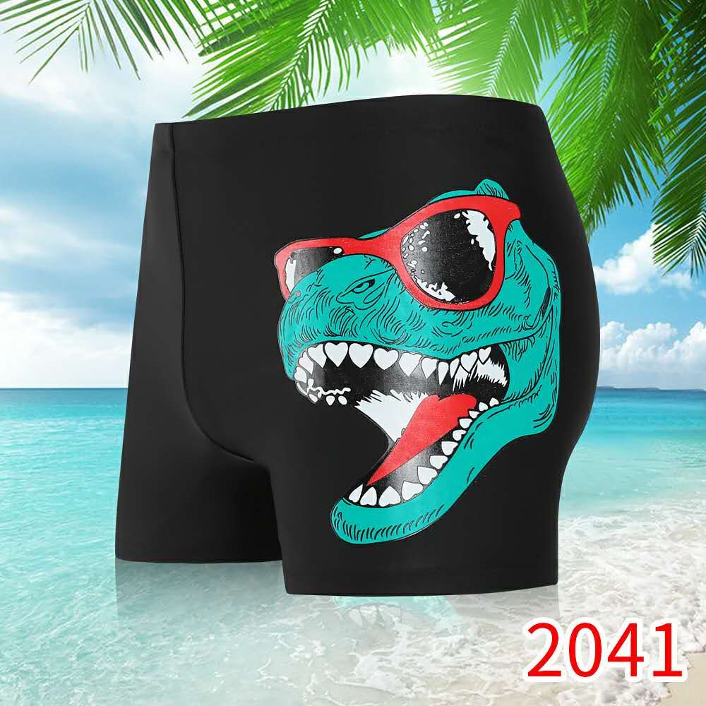 Spandex fashionable swimming trunks for men