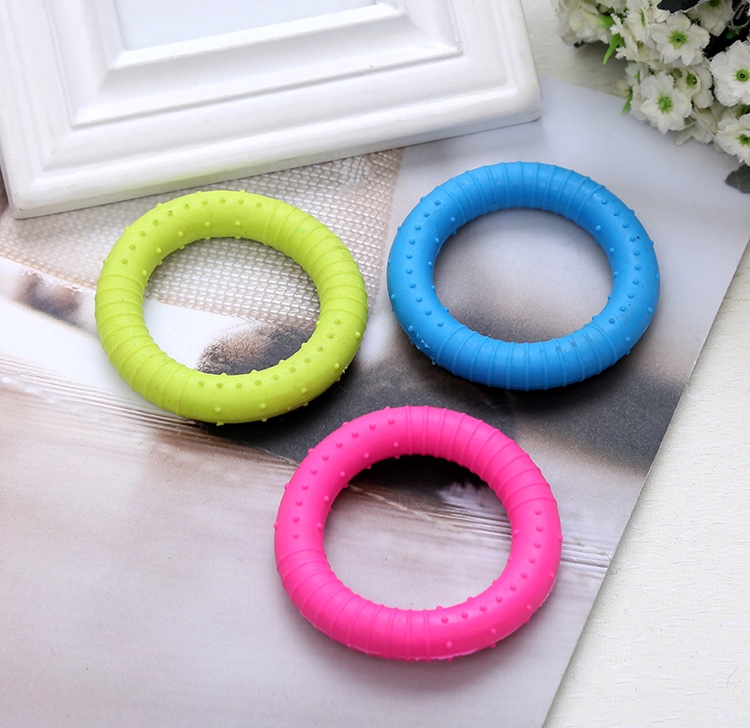 Ring toy rubber dog toy