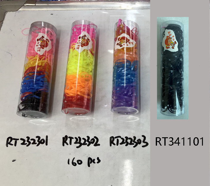一次性橡皮筋中筒 糖果色儿童多彩皮筋发圈发绳大筒装发饰 ht