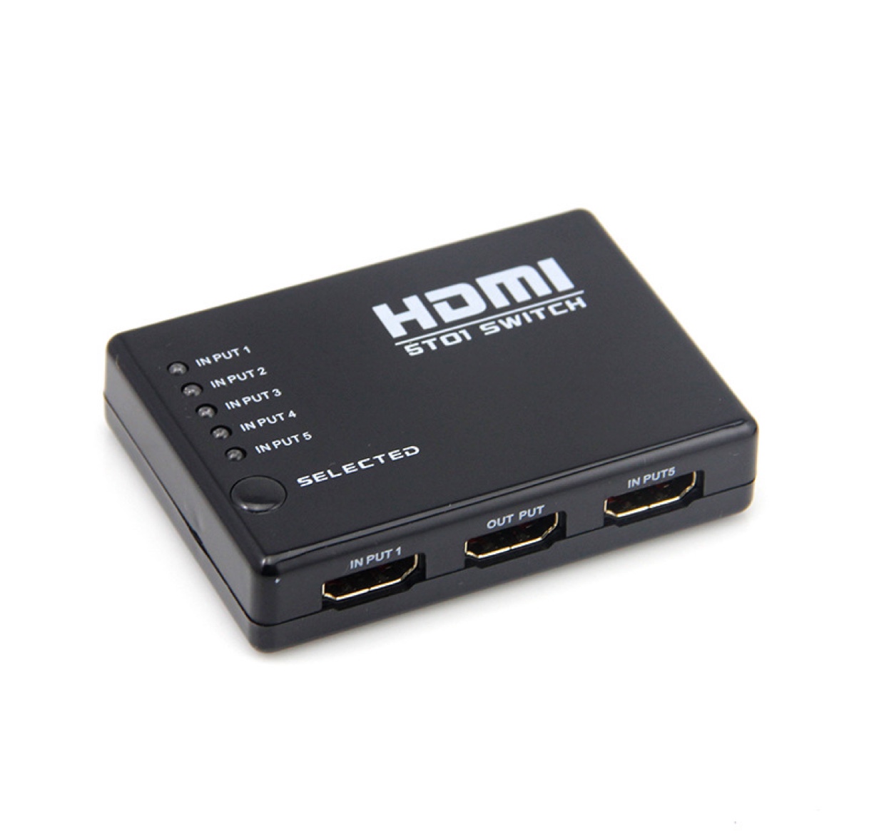 HDMI高清切换器5进1出 hdmi5切1转换器支持3D电视带遥控器1080P细节图