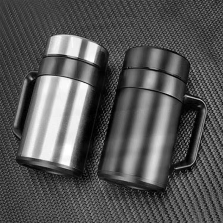 Thermos Cup Office Cup Double Vacuum Stainless Steel Thermos Cup With Handle Business Cup 500Ml Item Picture