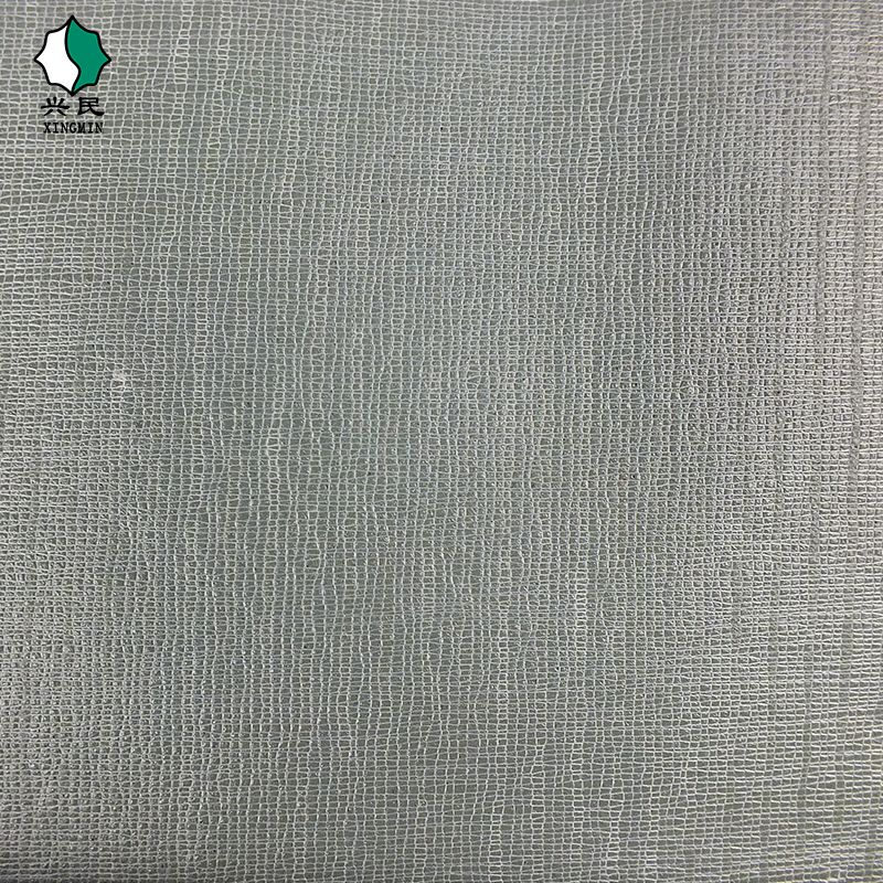 Factory stock: 23#pvc textured knitted base artificial leather for luggage, 45 threads, multiple colors available. Customized based on samples Specification image