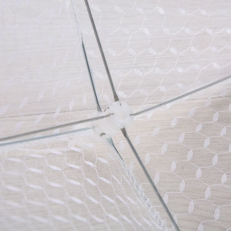 定制纱网布方形可折叠饭菜罩可悬挂防苍蝇食物罩花边可拆洗餐桌罩细节图