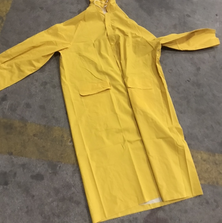 Double-Sided Plaid Long Raincoat Protective Raincoat