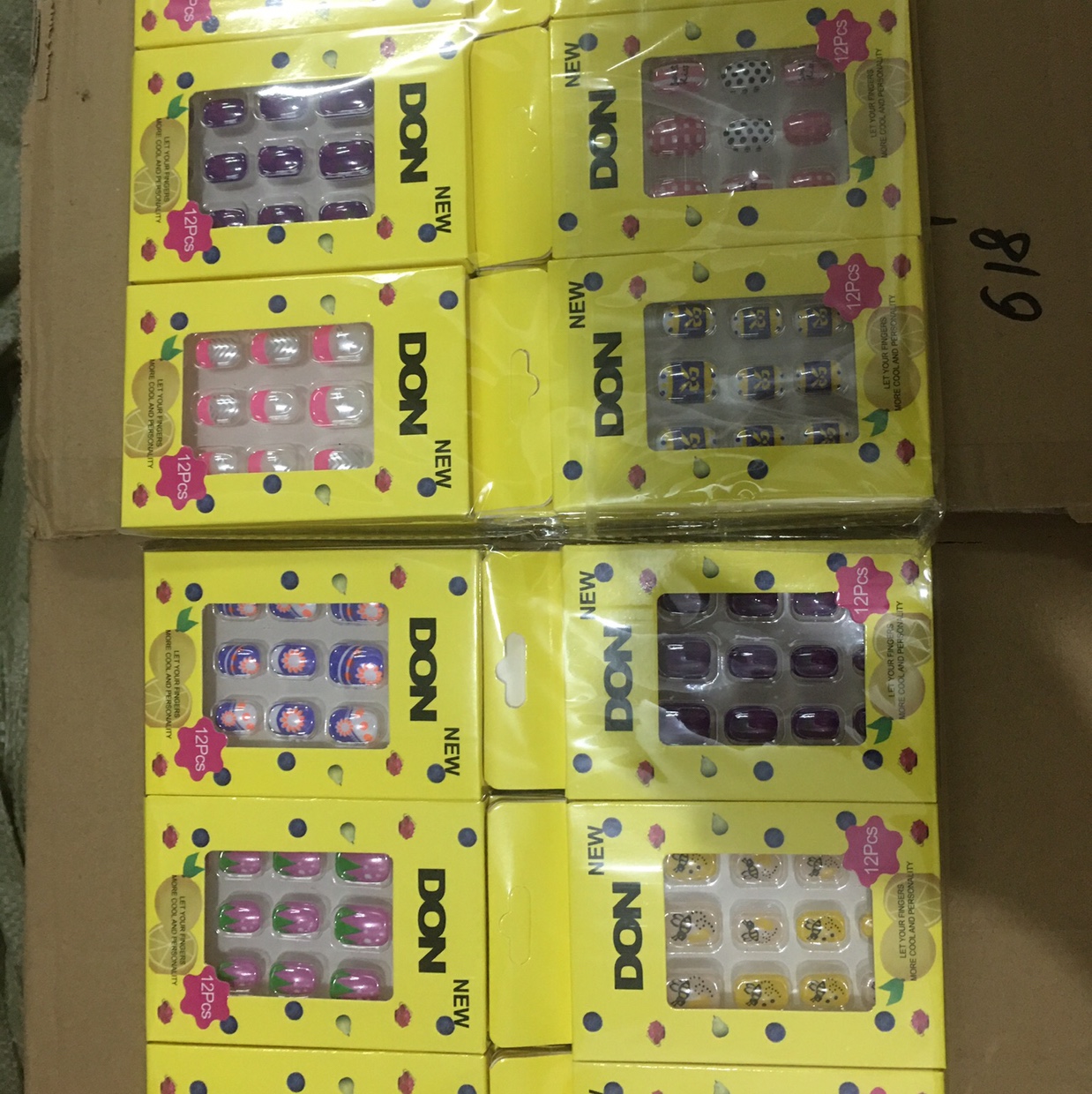 Nail art false nail patches