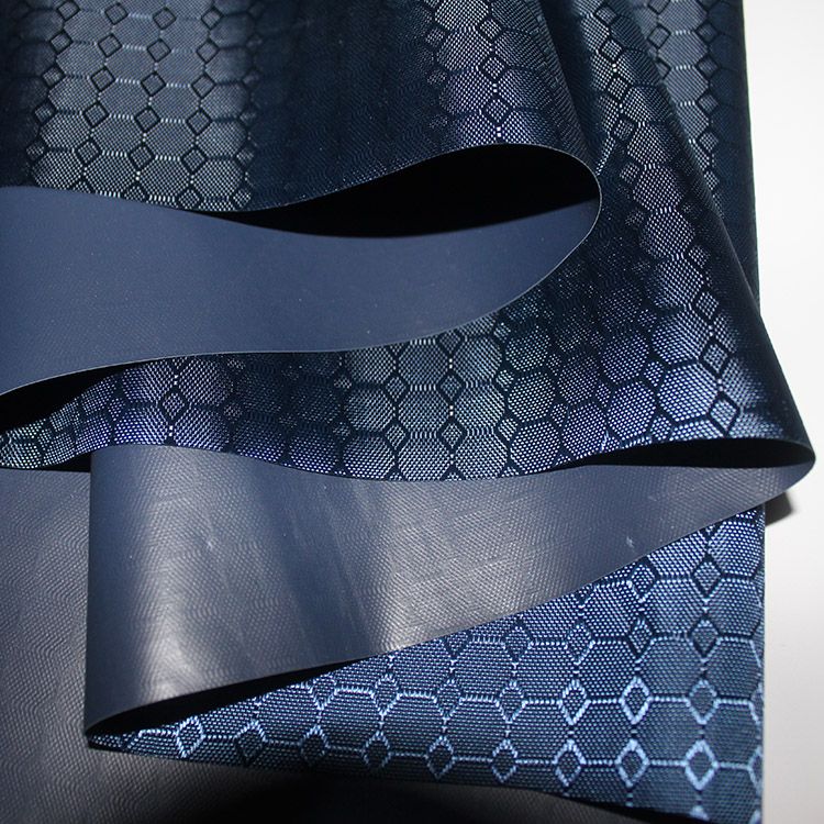 Special offer on wholesale of new type of trolley bag fabric with grid PVC Oxford fabric. Factory direct sales with stock available