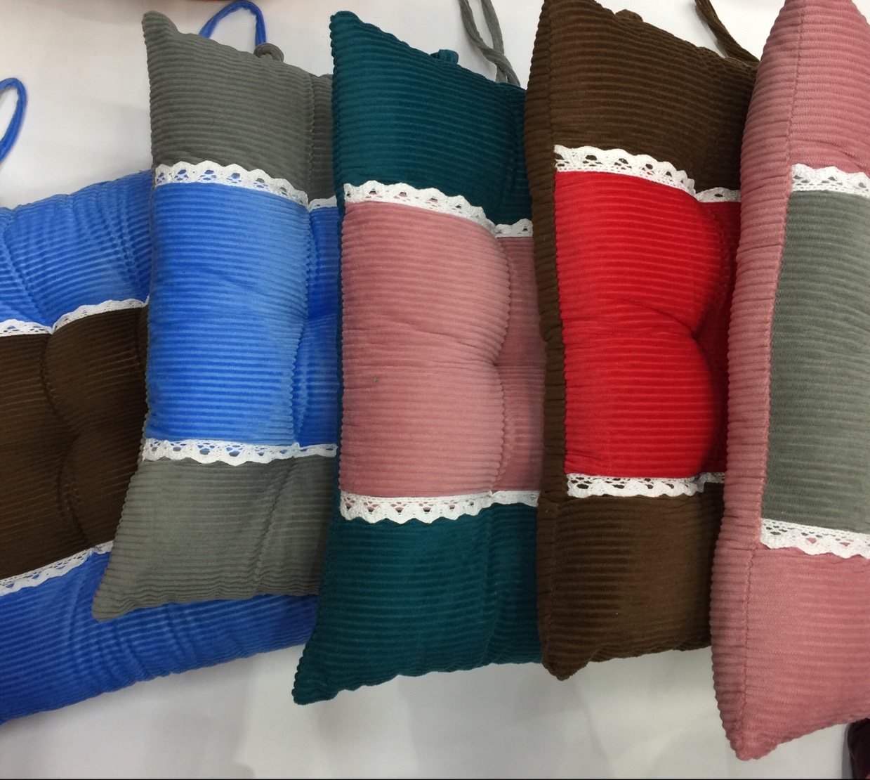 New Burst Factory Direct Sales 40*40Cm Color Matching Corduroy Nine-Hole Cushion Home Sofa Tatami Dining Table Chair Cushion Office Students Warm Soft Cushion