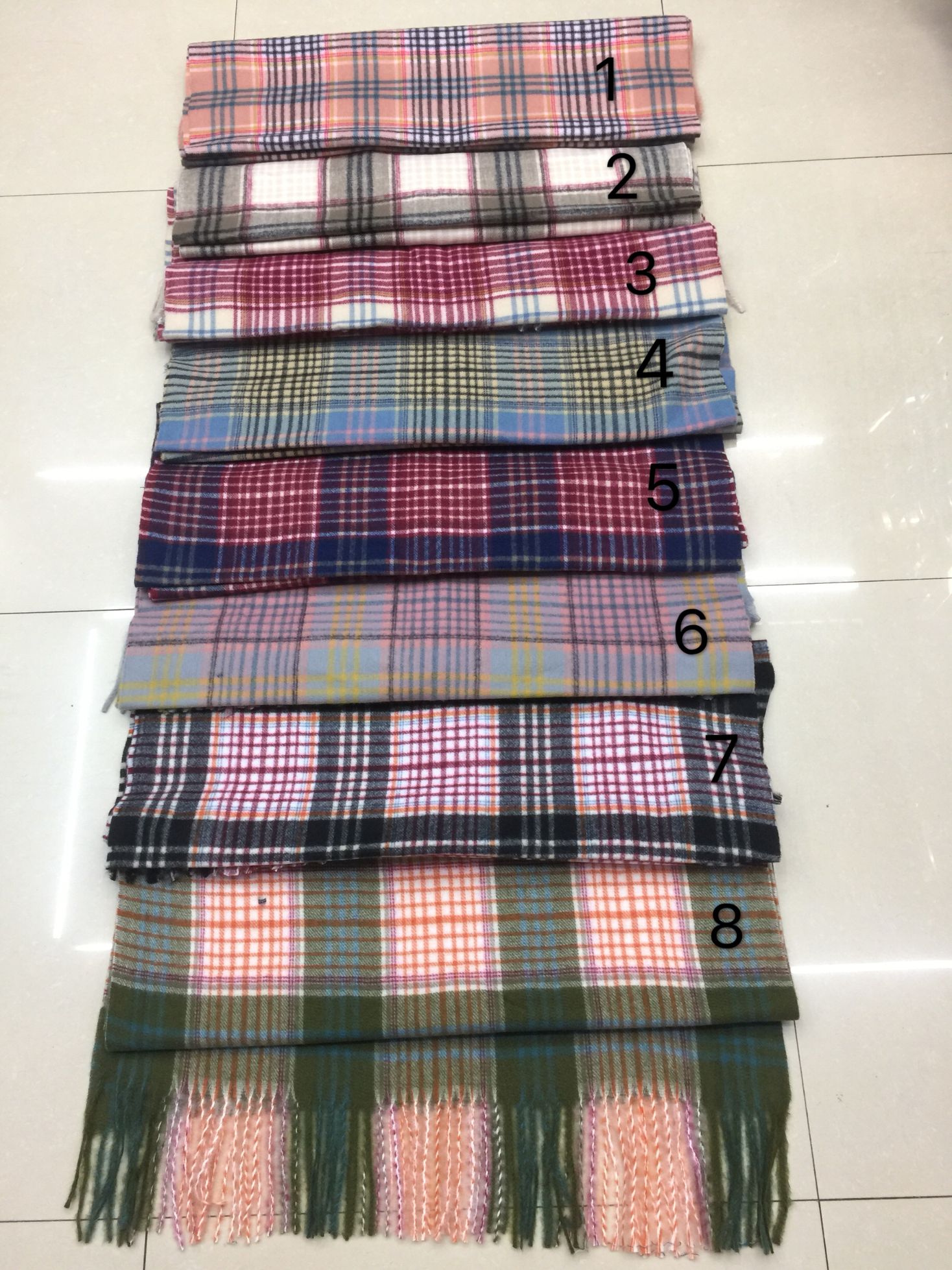Scottish Classic Plaid Scarf Thickened By English Style Grey Shawl Couples Give Windproof Gifts details Picture
