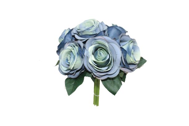 Manufacturers direct European and American 7 - head round rose hand flower bridal hand flower Item Picture