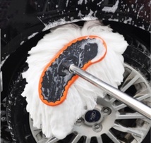 伸缩纳米洗车拖把 牛奶绒干湿两用加长杆洗车刷 清洁养护除尘洗车