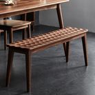 黑胡桃木创意餐厅卧室简约实木长条凳北欧板凳玄关客厅凳子床尾凳