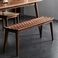 黑胡桃木创意餐厅卧室简约实木长条凳北欧板凳玄关客厅凳子床尾凳图