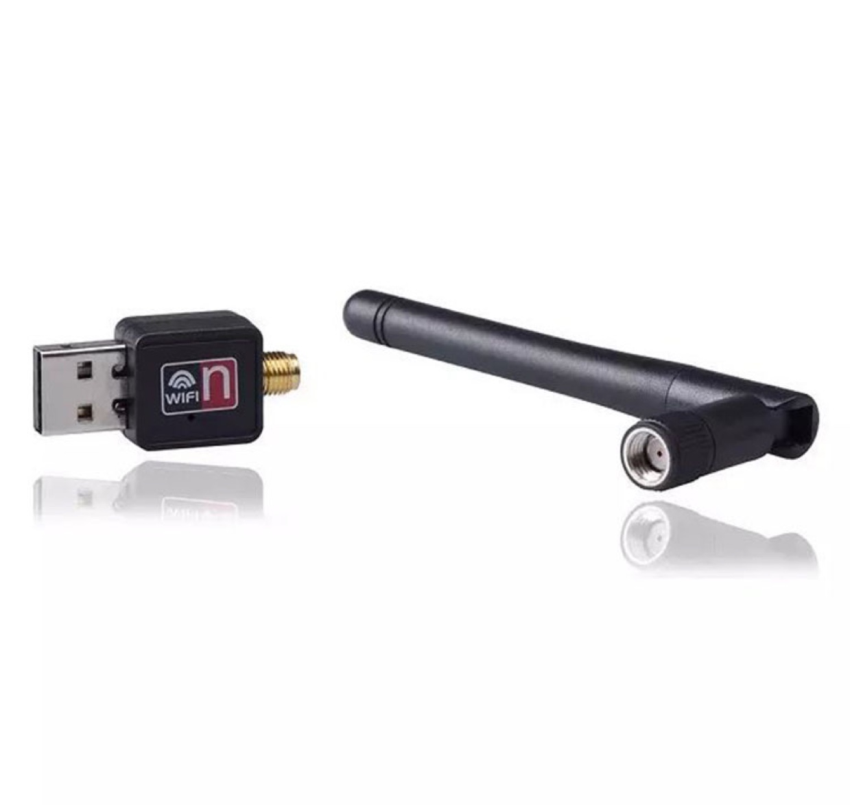 批发150M无线网卡 USB2.0小网卡带天线电脑WIFI接收器 802天线产品图