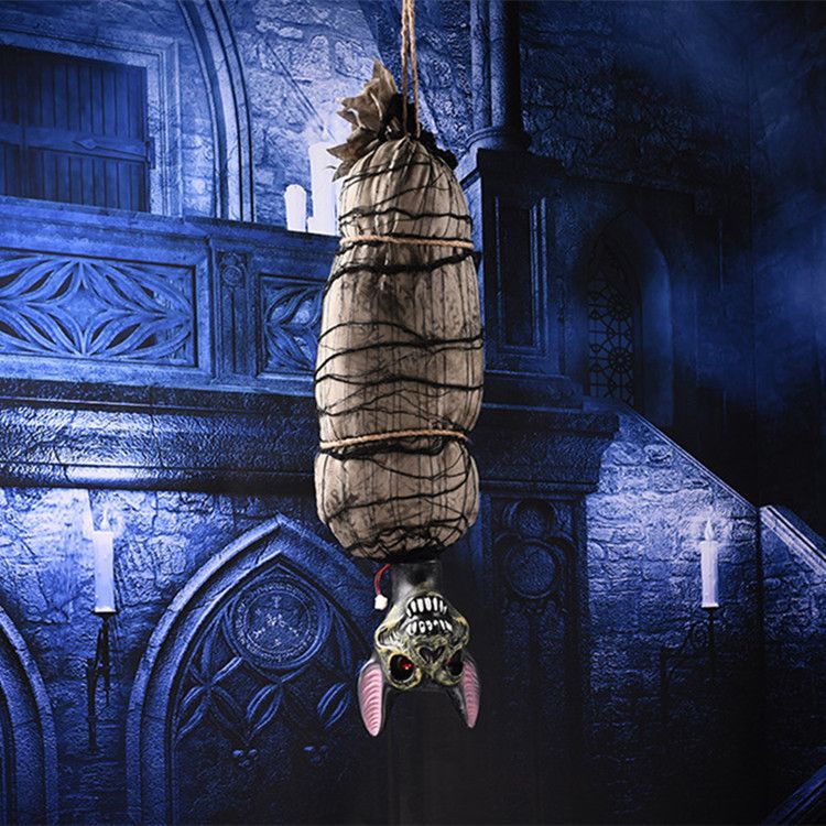 Halloween Hanging Ghost Skeleton Pendant Chamber Escape Haunted House Bar Layout Props Electric Light Funny Toys details Picture