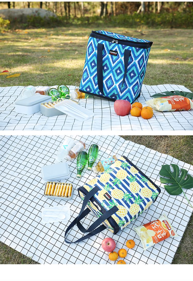 New aluminum film insulated bags, outdoor picnic and barbecue ice packs, fresh-keeping, refrigerated and insulated bags, hand-held lunch boxes and bento bags detail image 13