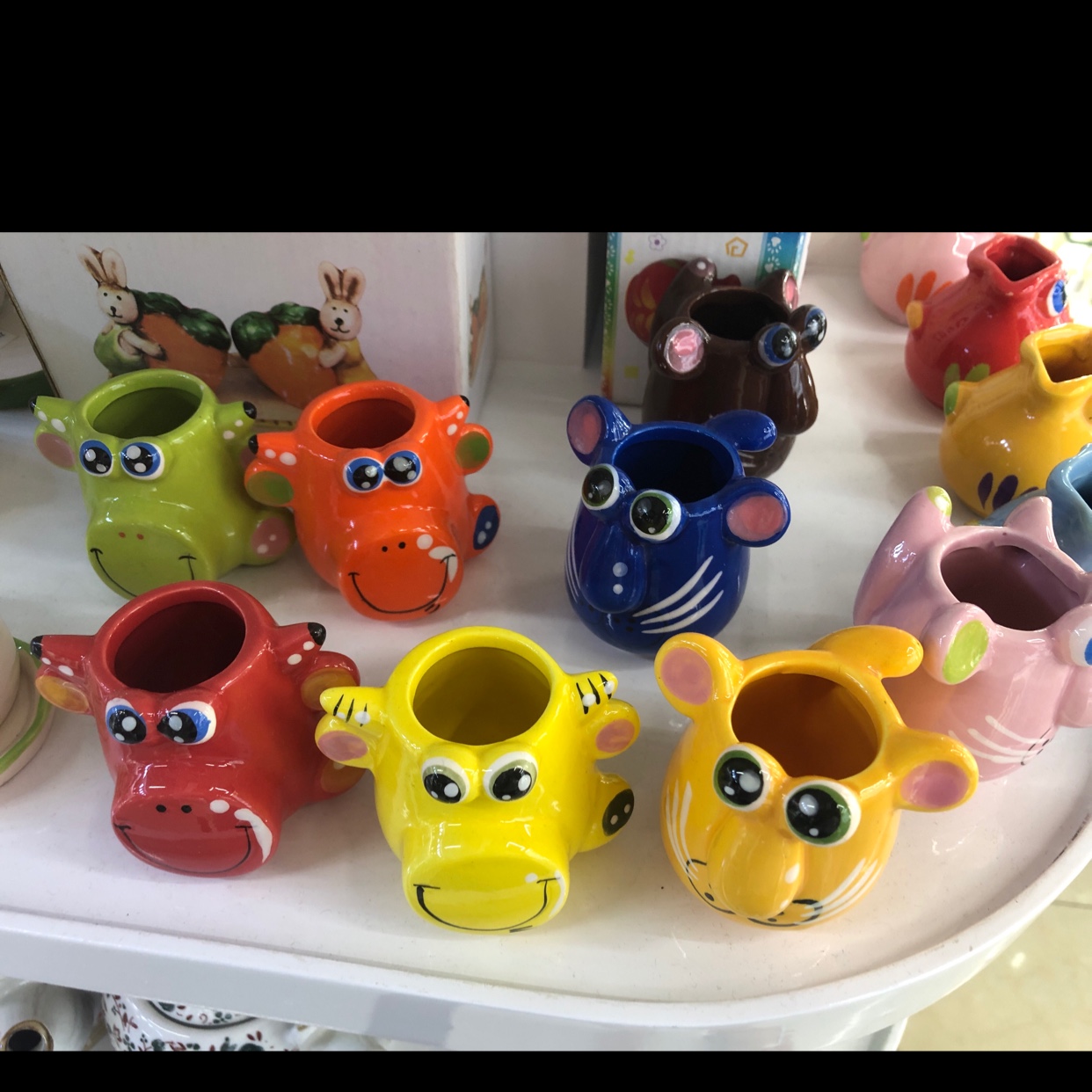 陶瓷卡通牙签筒