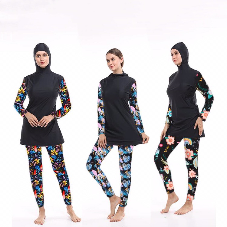 穆斯林成人泳衣女士三件套外贸中东妇女泳装