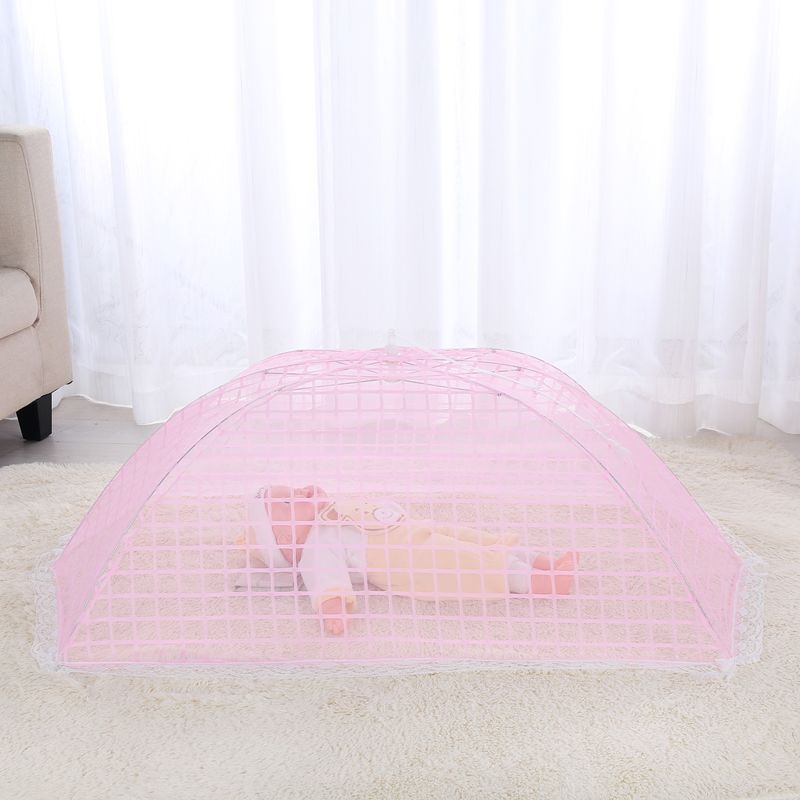 可定制婴儿床蚊帐宝宝防蚊网罩可折叠网布伞罩无底通用网格食物罩详情图2
