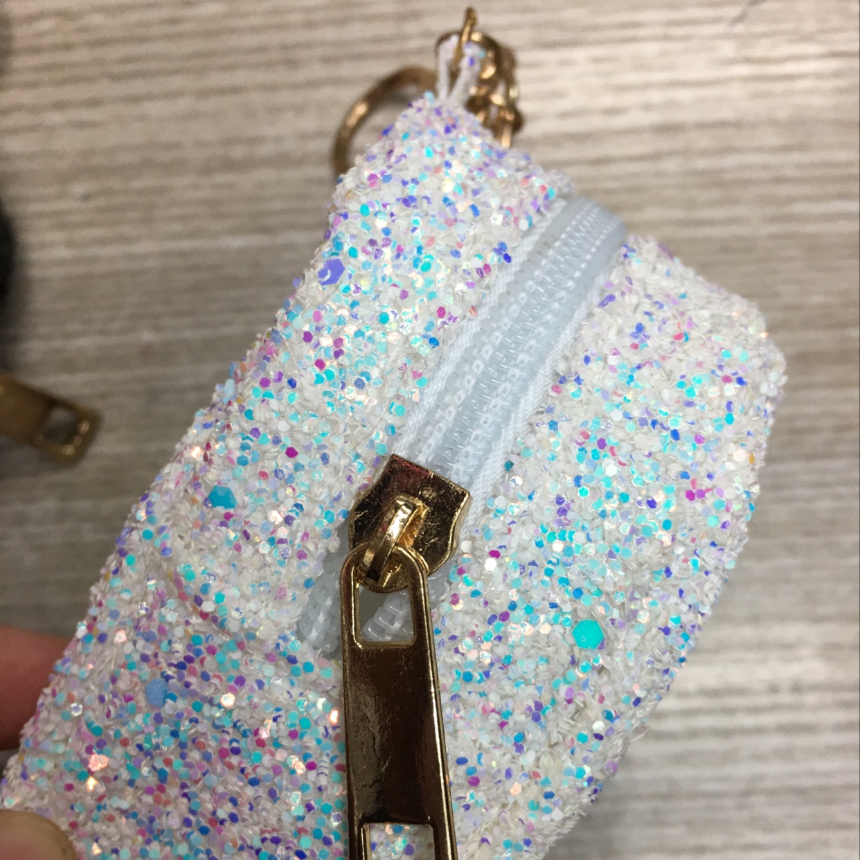 Small Sequin Pocket Change Bag Item Picture