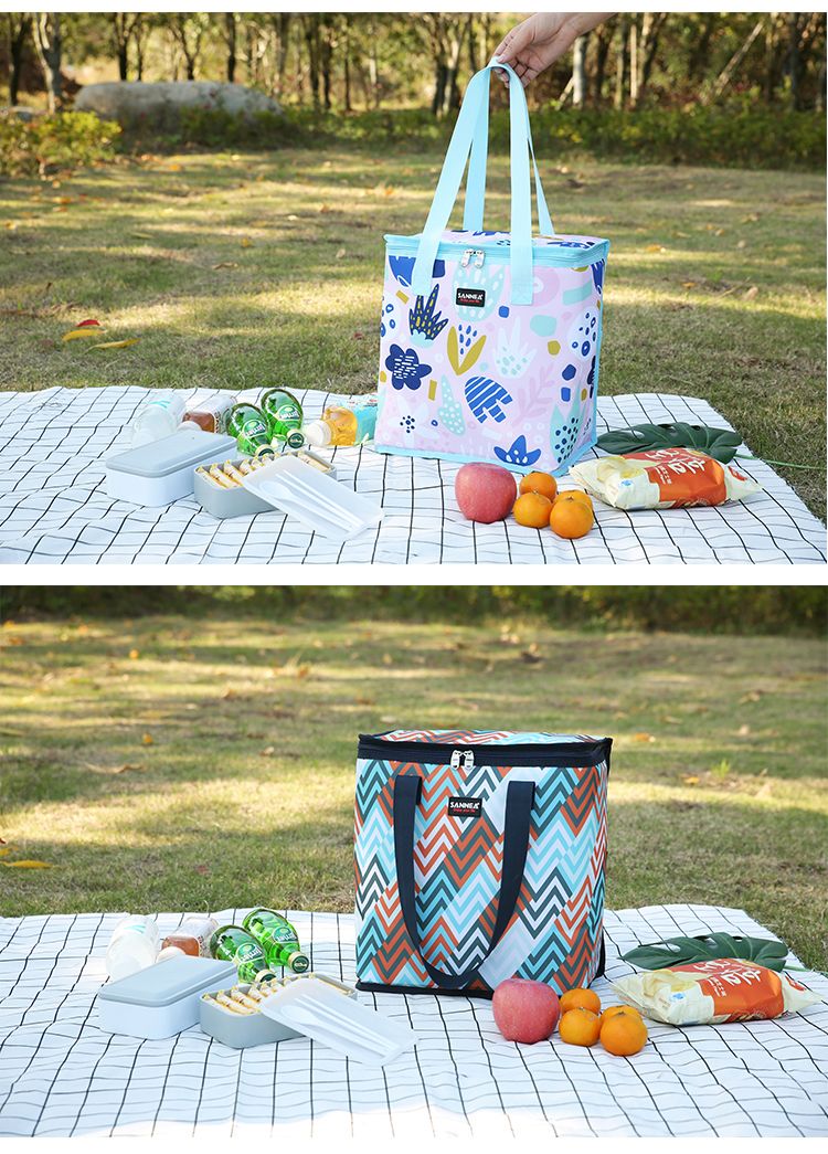 New aluminum film insulated bags, outdoor picnic and barbecue ice packs, fresh-keeping, refrigerated and insulated bags, hand-held lunch boxes and bento bags detail image 16