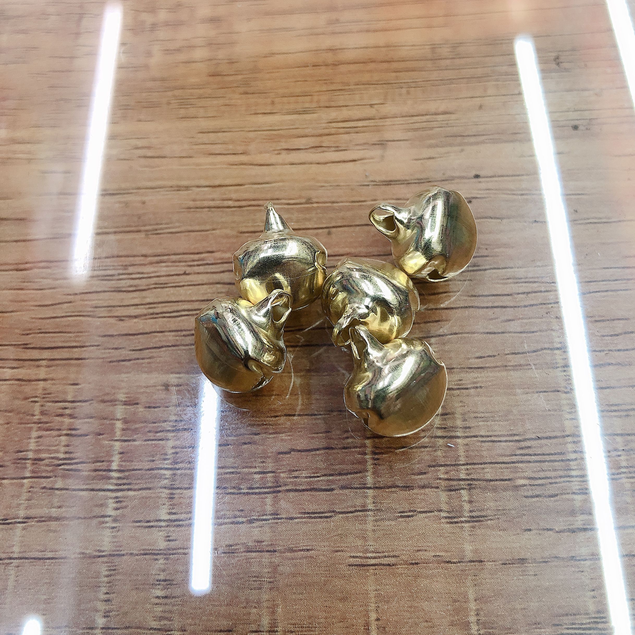 14MM word bell flat bell duck bell Christmas bell spot supply accessories yellow thumbnail