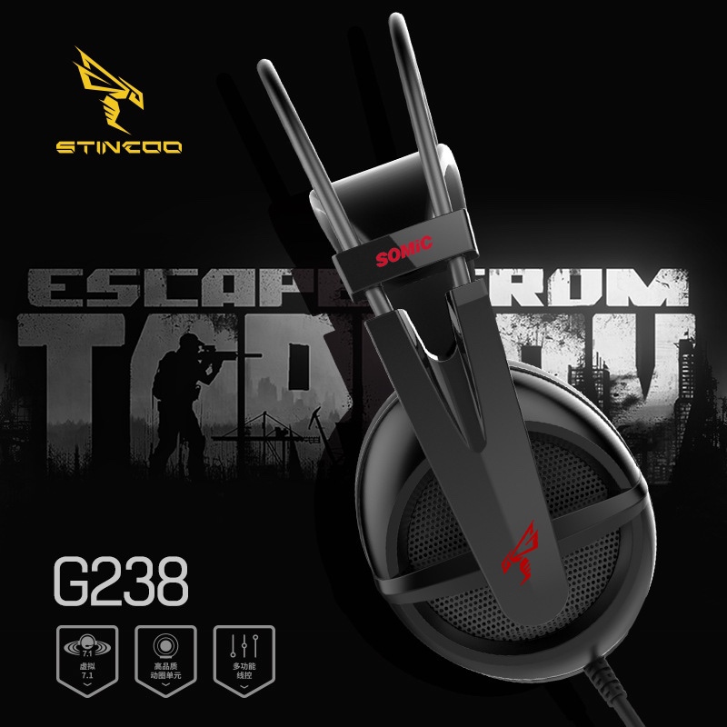 Auriculares auriculares para juegos auriculares 3.5+USb con auriculares de computadora con luz auriculares para laptop juegos auriculares para comer pollo con mac Specification image