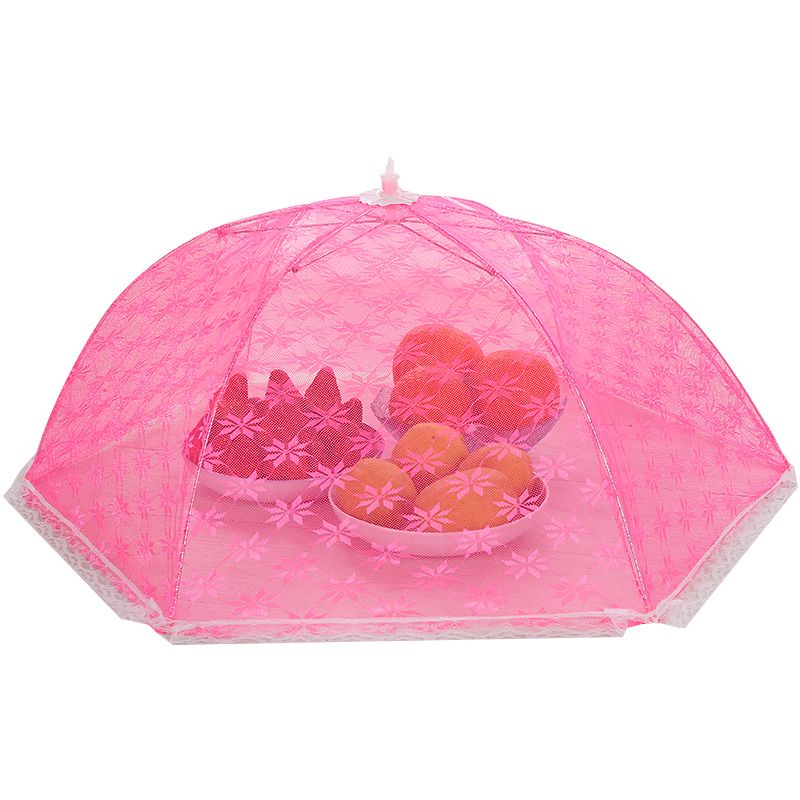 Custom Gauze Fabric Umbrella Foldable Meal Cover Hanging Fly Proof Lace Food Cover Dust Cover Table Cover Item Picture