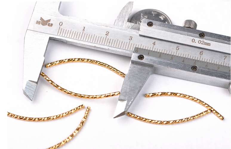 Engraved bend bow accessories DIY hand bracelet necklace making materials batch copper tube thumbnail