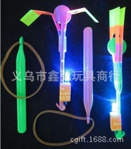Douyin's same style of flashing toys, catapulting toys, mini luminous flying arrows, best-selling and popular flying mushrooms details Picture
