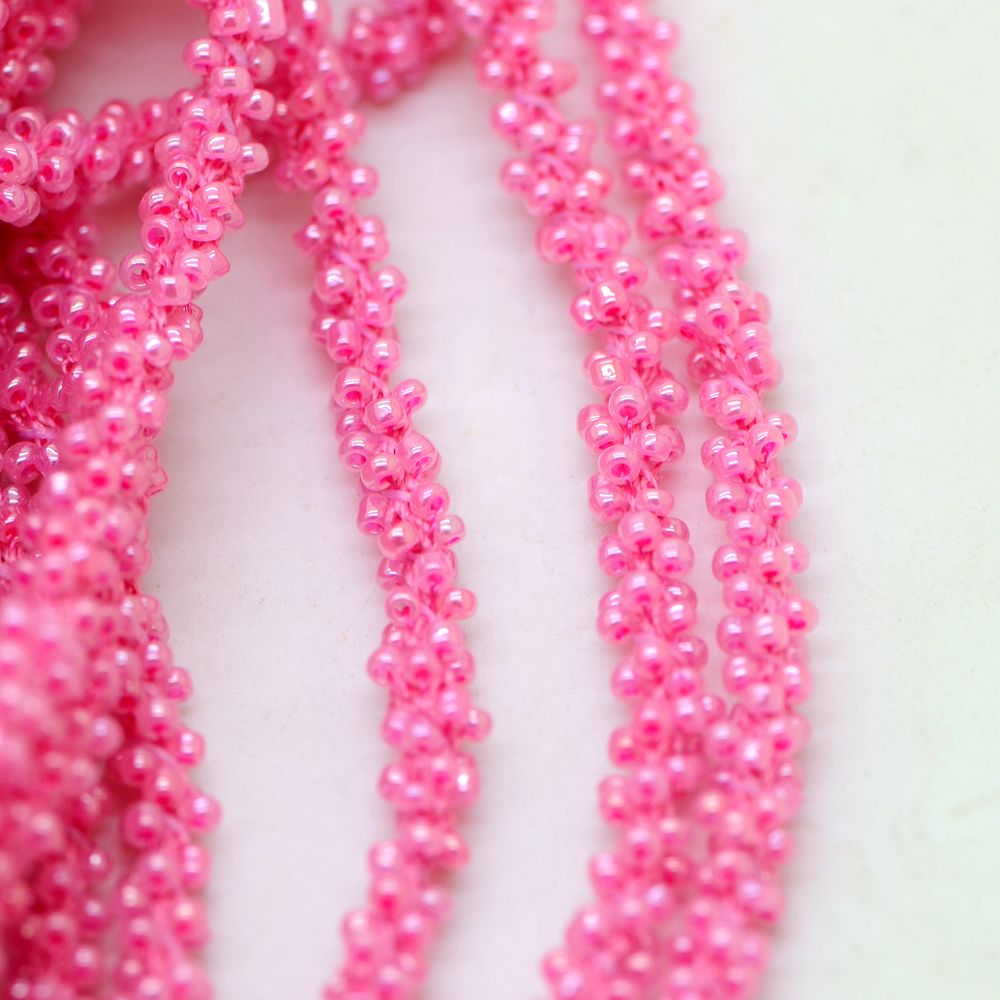 一凯珠片厂家供应六股玻璃珠扭珠绳连线玻璃珠