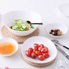 OPAL GLASSWARE 白玉瓷钢化玻璃瓷沙拉碗汤元宝碗碗船型系列