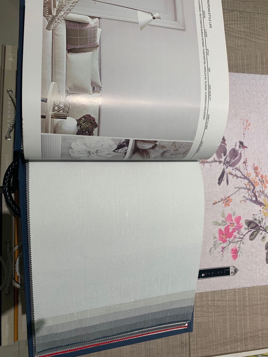 高精密现代北欧轻奢风格素色墙布详情图2