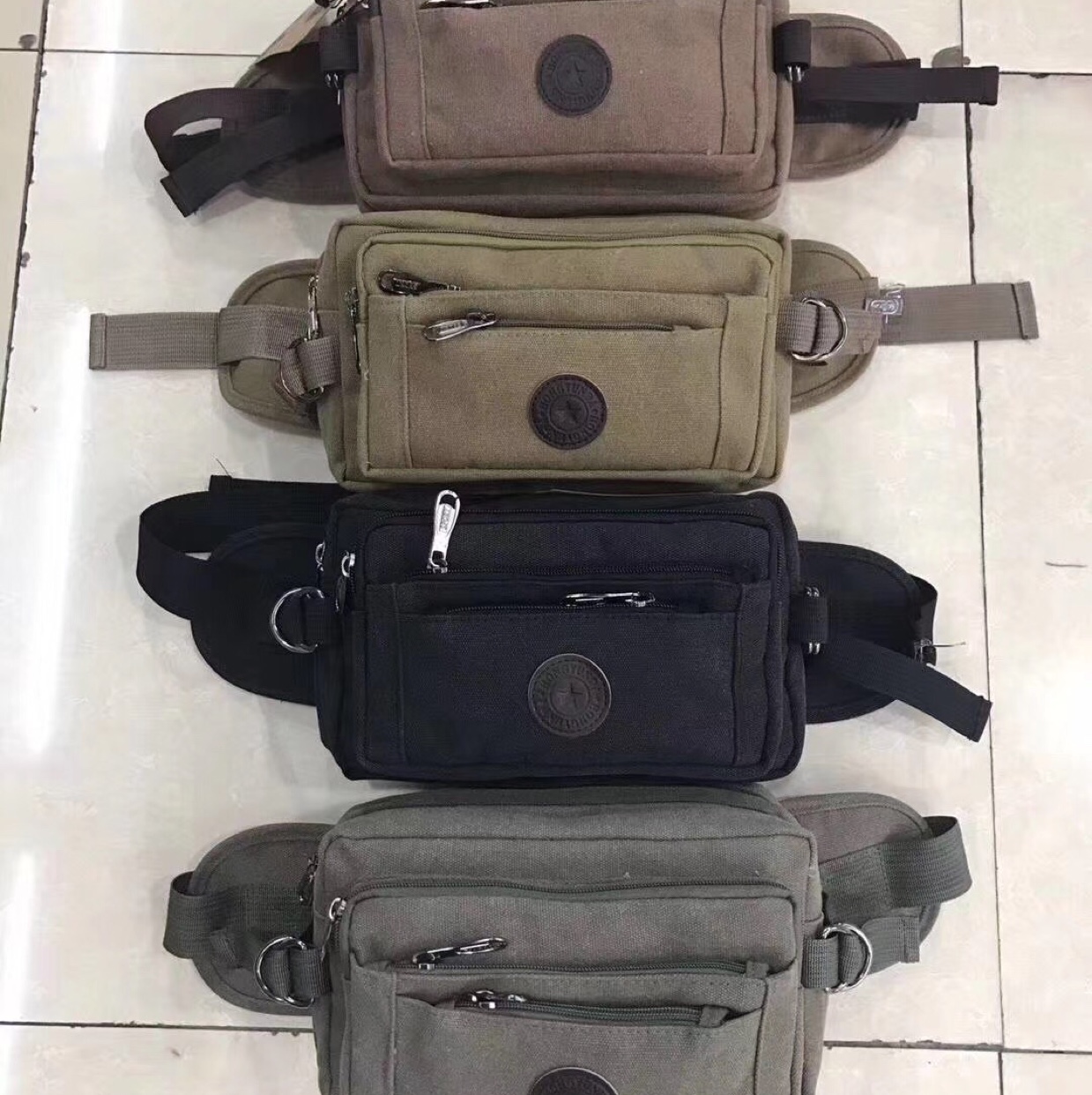 帆布休闲腰包图