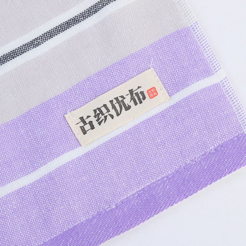 Pure cotton gauze towel, striped ancient woven high-quality cloth towel, seal ball towel detail image 3