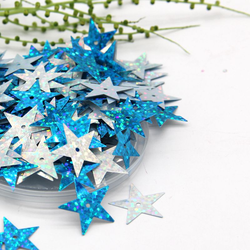 Manufacturers Direct Back Glue Glitter Loose Pieces Pentagram Glitter