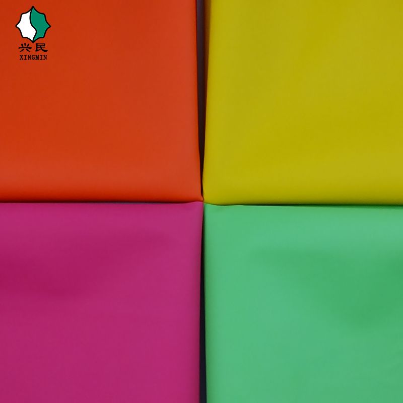 New in-stock plain textured matte imitation cotton fleece fabric, artificial leather and synthetic leather bags, handbags and shoe uppers details Picture