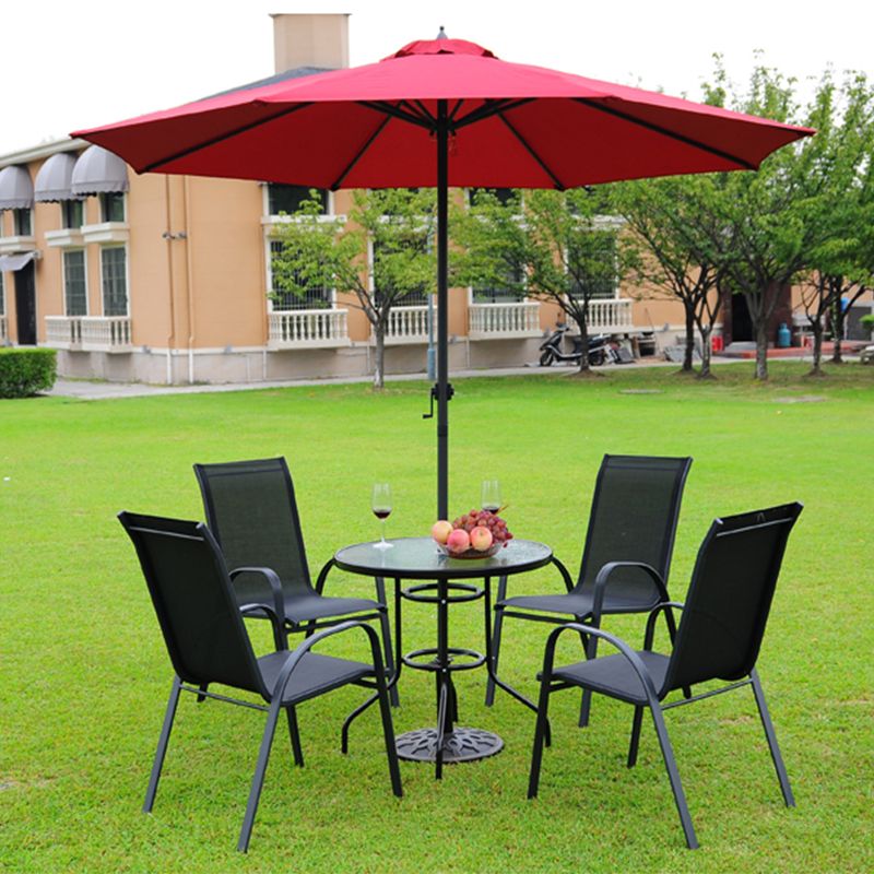 Outdoor furniture, outdoor 3-5 combination Teslin mesh table and chair set, garden, balcony, courtyard, milk tea shop table and chair details Picture